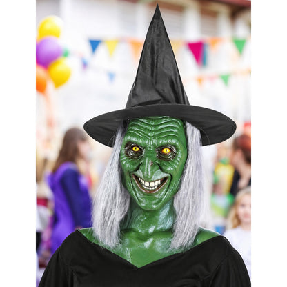 Witch Mask with Wig and Hat for Halloween lifestyle