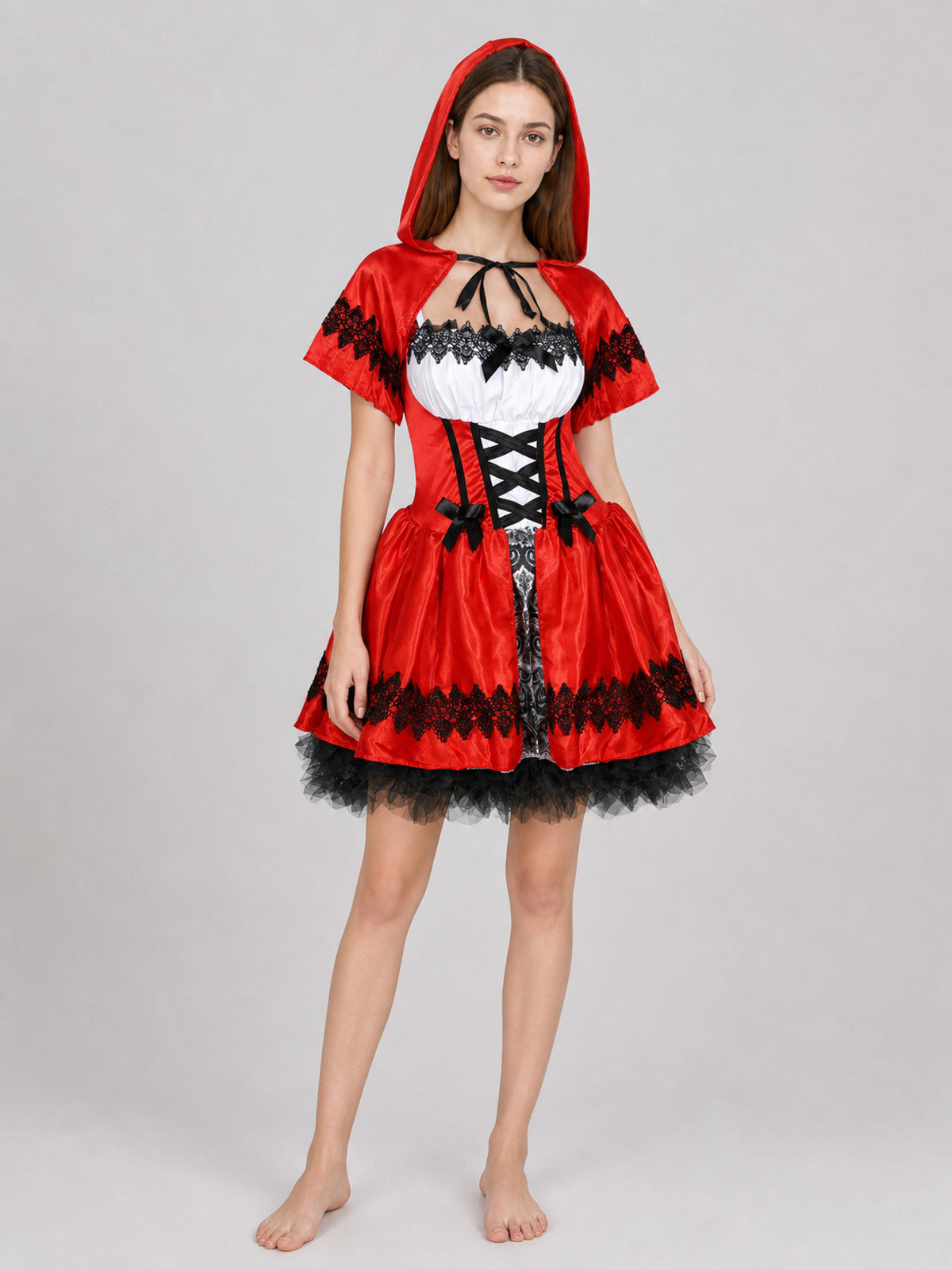 Little Red Riding Hood Hooded Costume Dress