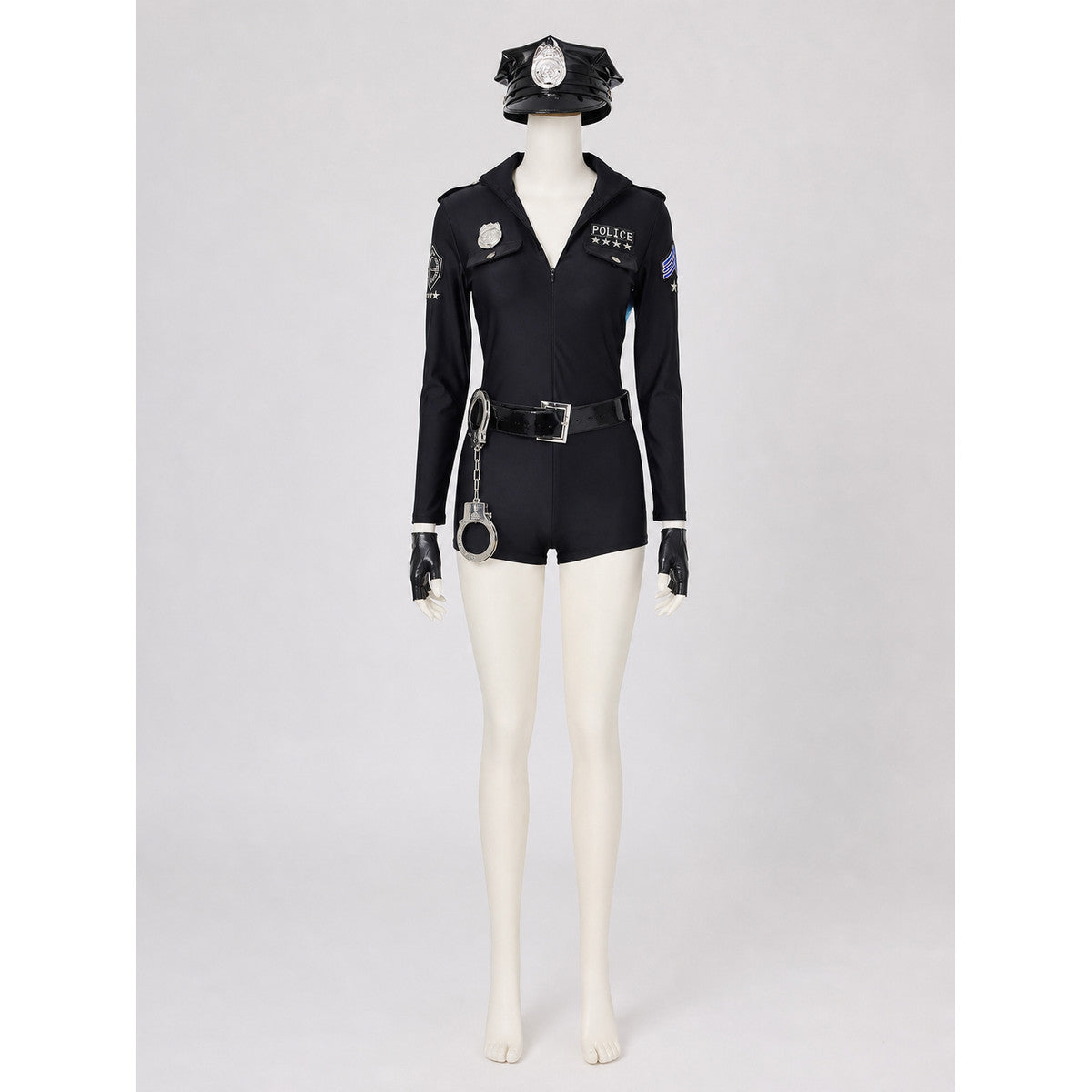 Police Costume with Peaked Cap and Belt