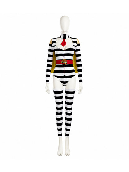 Striped Jumpsuit with Decorative Wings