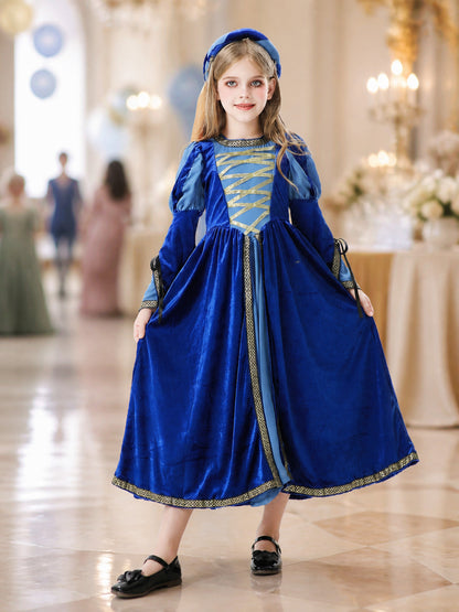 Medieval-Style Carnival Dress with Headwear lifestyle view