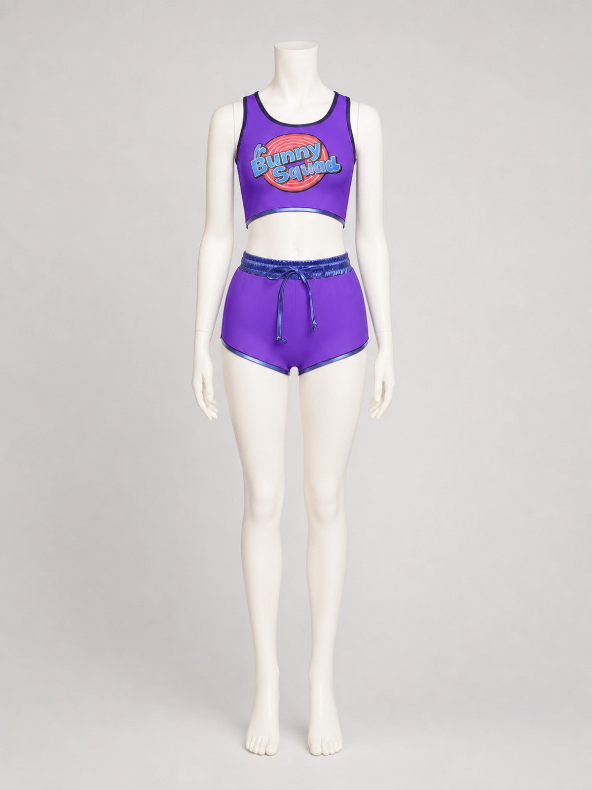 Sports Set: Cropped Top and Shorts, Purple product detail