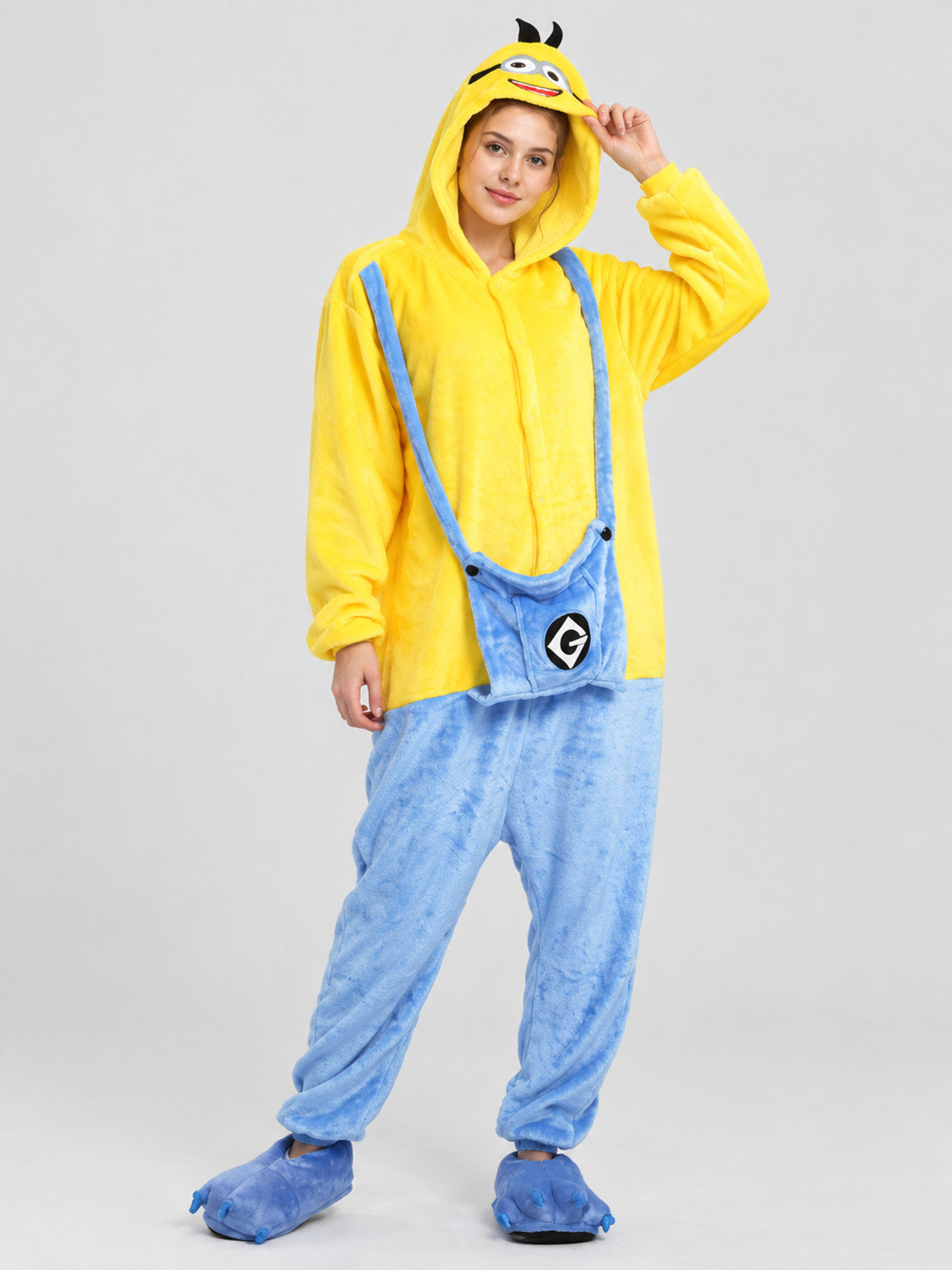 Insulated Flannel Hooded Pajama Jumpsuit