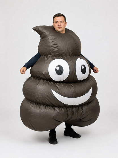 Inflatable Poop Emoji Costume for Parties
