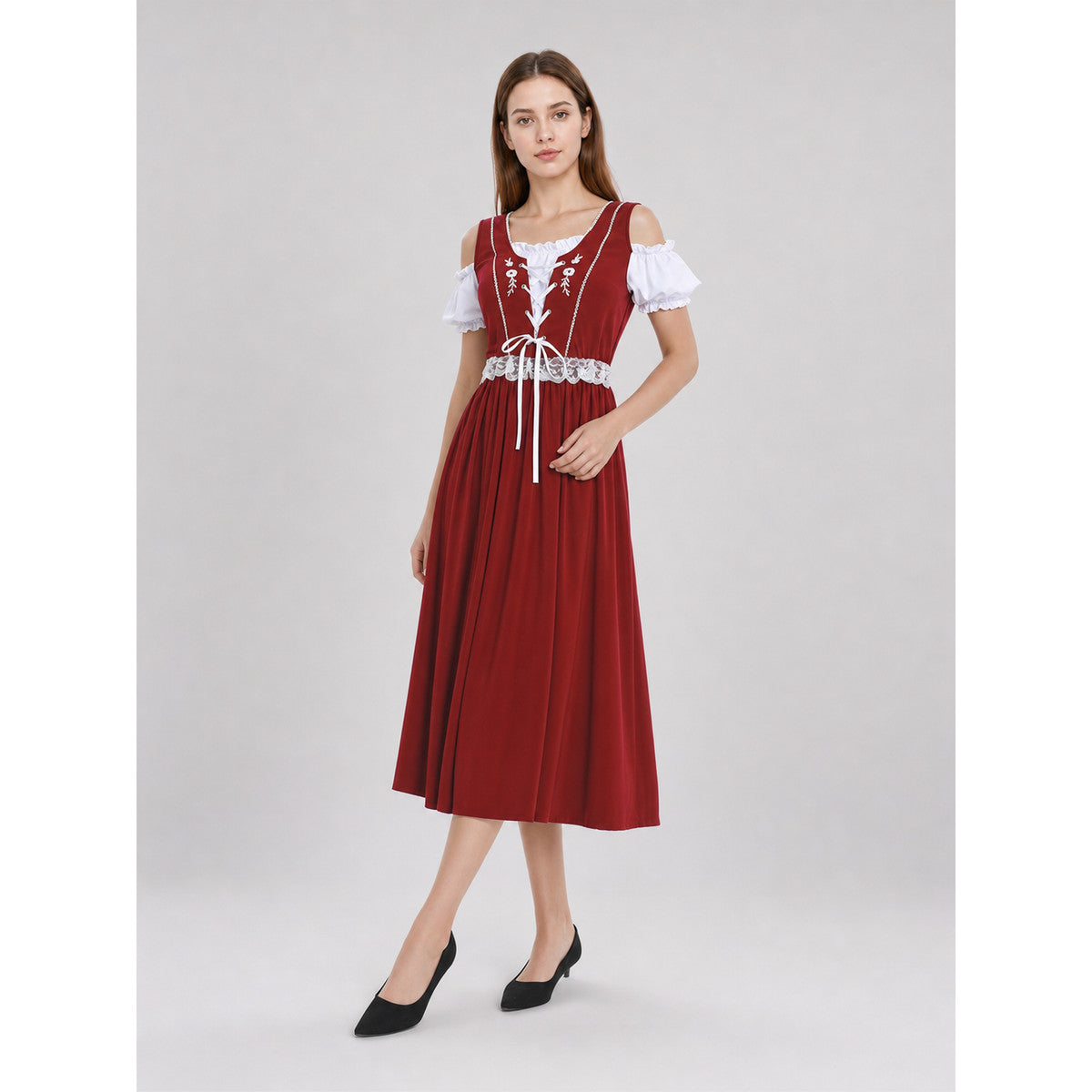 European-Style Carnival Dress with Bonnet lifestyle