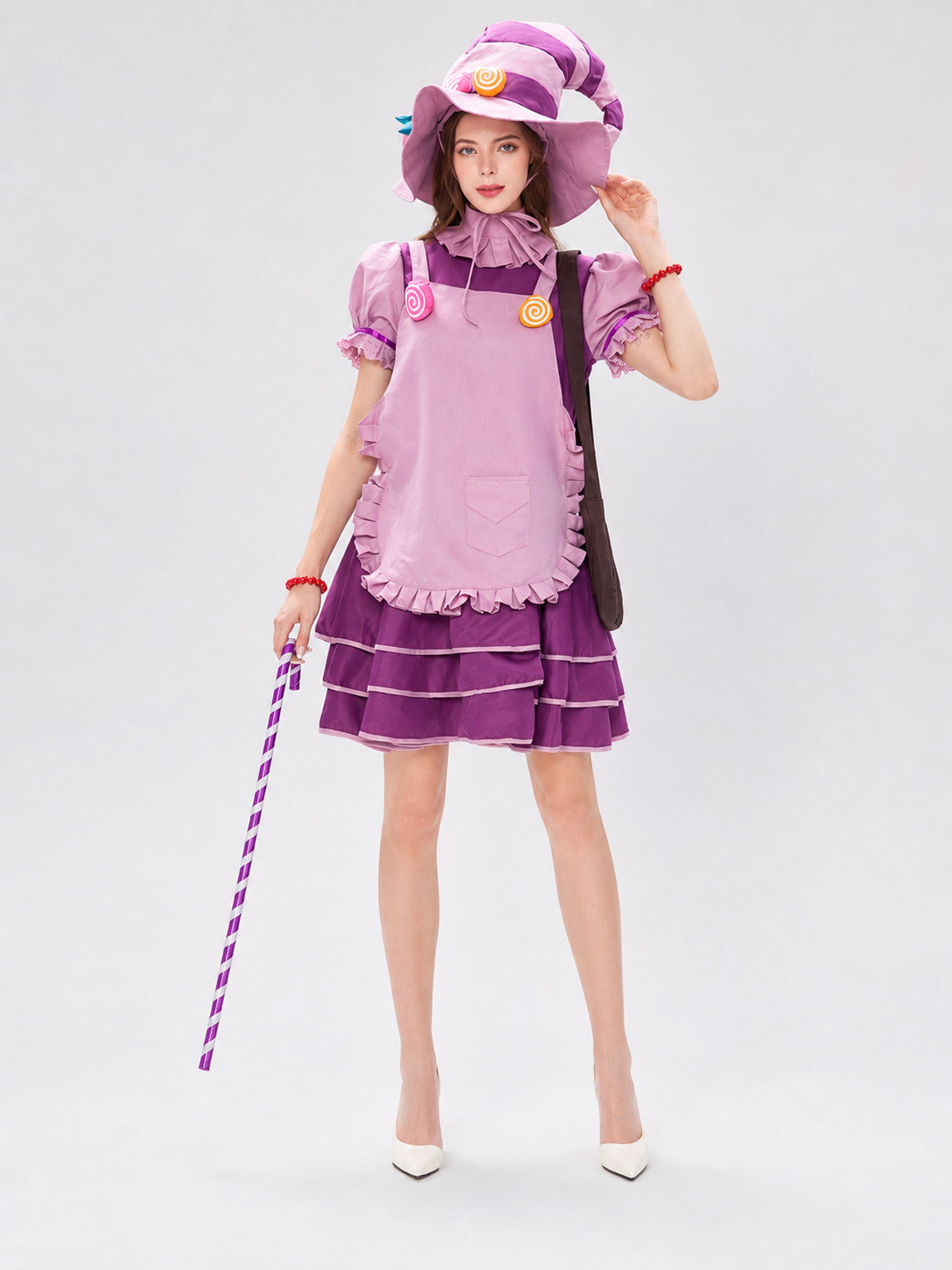 Witch Costume with Hat and Collar for Halloween Costume Headwear detail