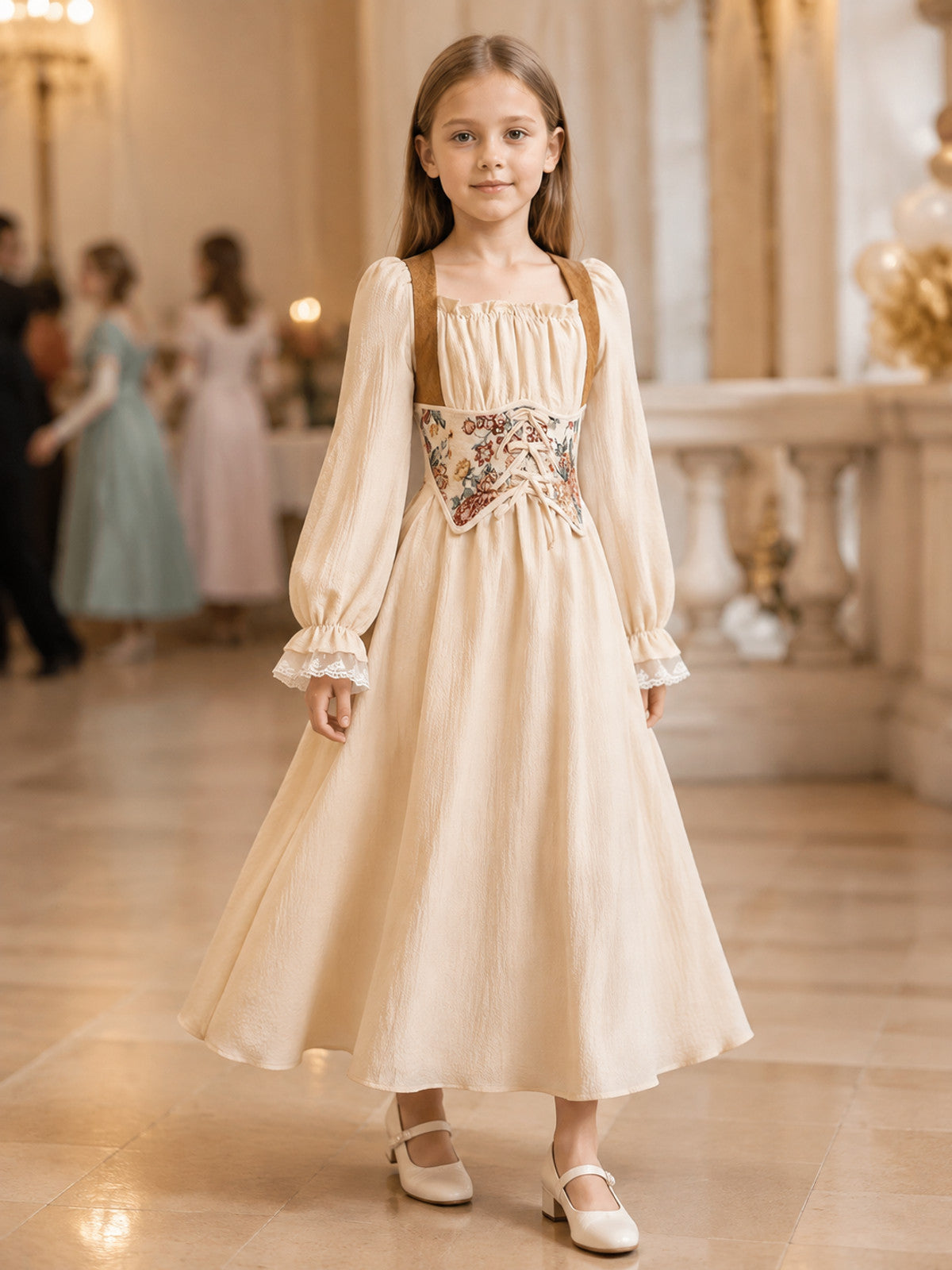 Long Dress with Corset Panel and Lacing lifestyle view