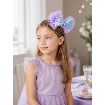 Mermaid Bow Carnival Headpiece for Halloween lifestyle view