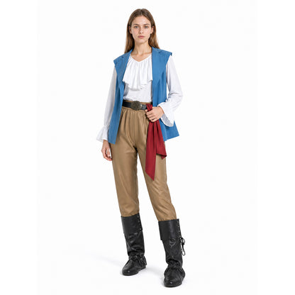 Pirate Cosplay Costume with Vest and Belts Costumes detail