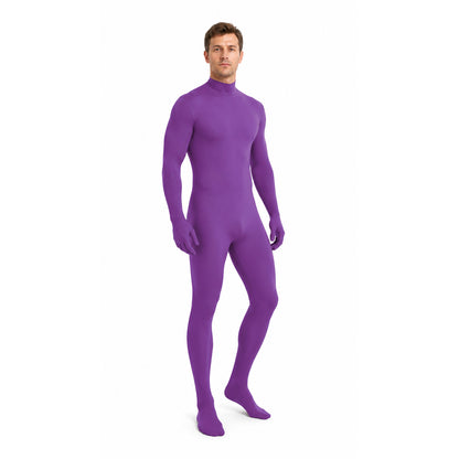 Purple Invisible Person Halloween Jumpsuit with Hood Costumes detail