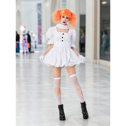 Clown Costume: Dress, Wig, and Gloves lifestyle view