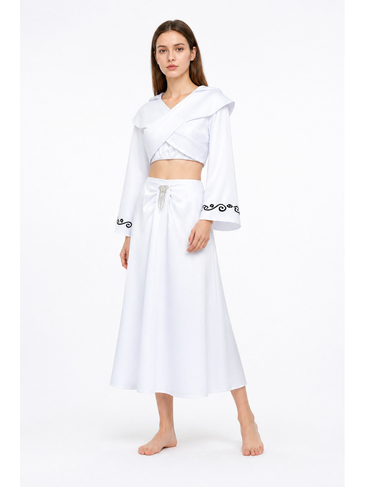 White Star Wars Cosplay Costume for Halloween Costumes detail