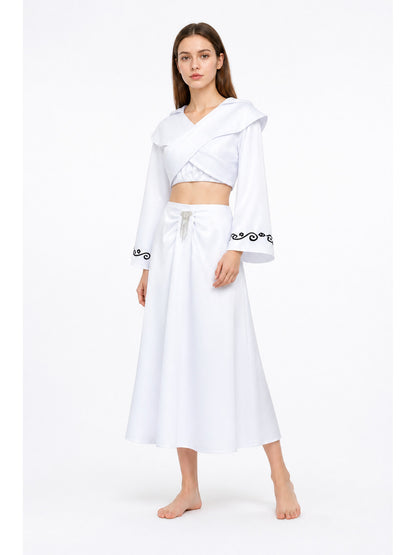 White Star Wars Cosplay Costume for Halloween Costumes detail