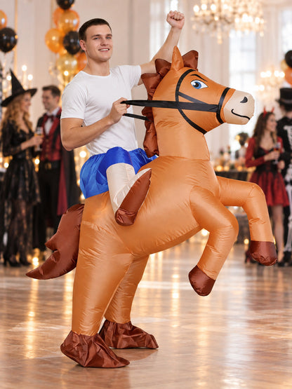 Inflatable Horse Costume with Mane and Tail for Carnival