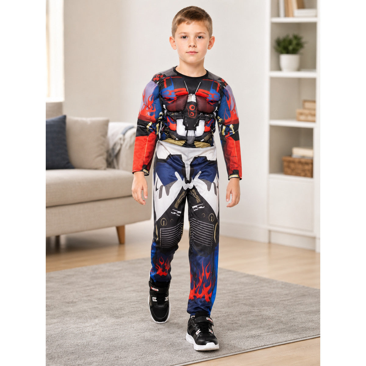 Superhero costume with mask, jumpsuit lifestyle view