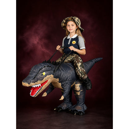 Ride-On Inflatable Dinosaur Costume With Camouflage Print main product view