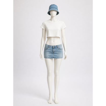 Clothing Set: Bucket Hat, Cropped Top, and Skirt Costume Headwear detail