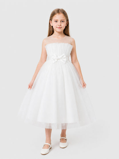 Girls' Princess Dress, Long and Full, with Bow Costume Dresses detail