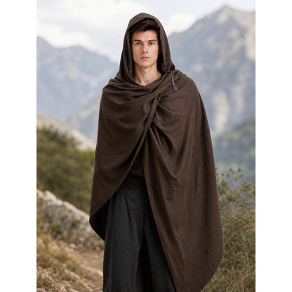 Brown Hooded Cape
