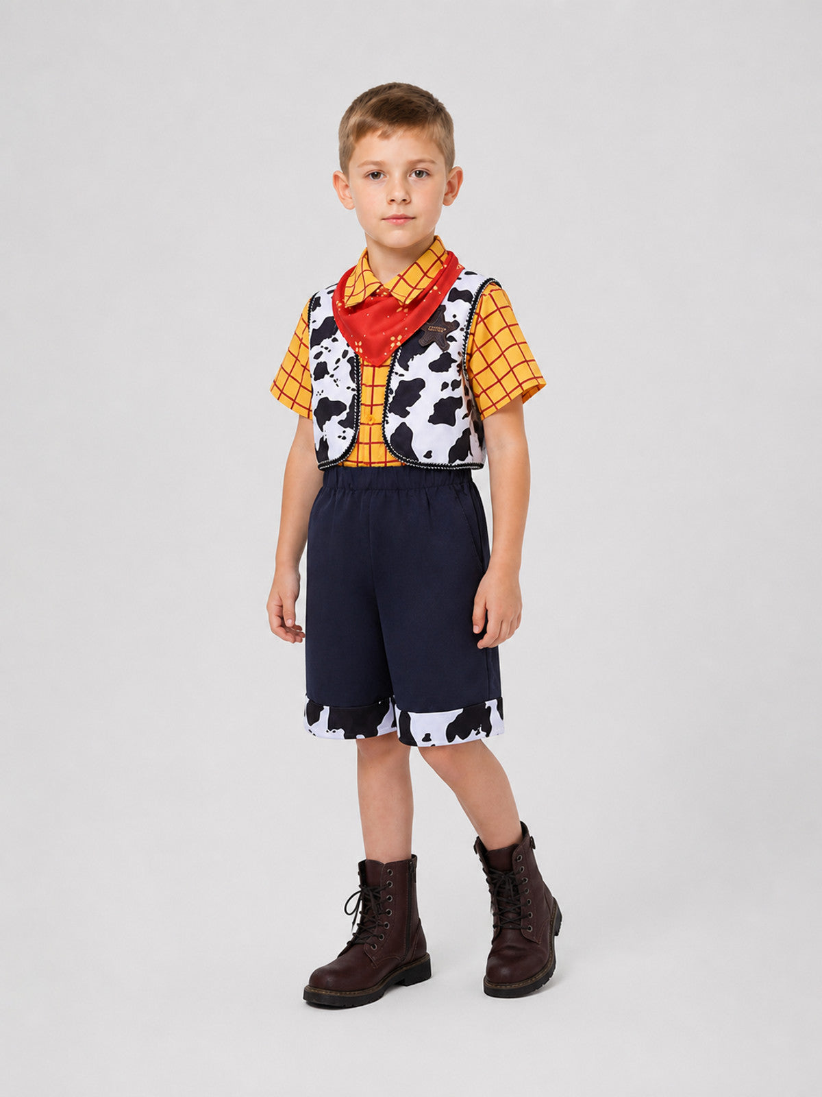 Woody Costume for Cosplay and Performances, 4-Piece Set Costumes detail