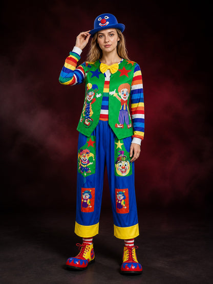 Circus-Style Clown Costume for Performances and Halloween main product view
