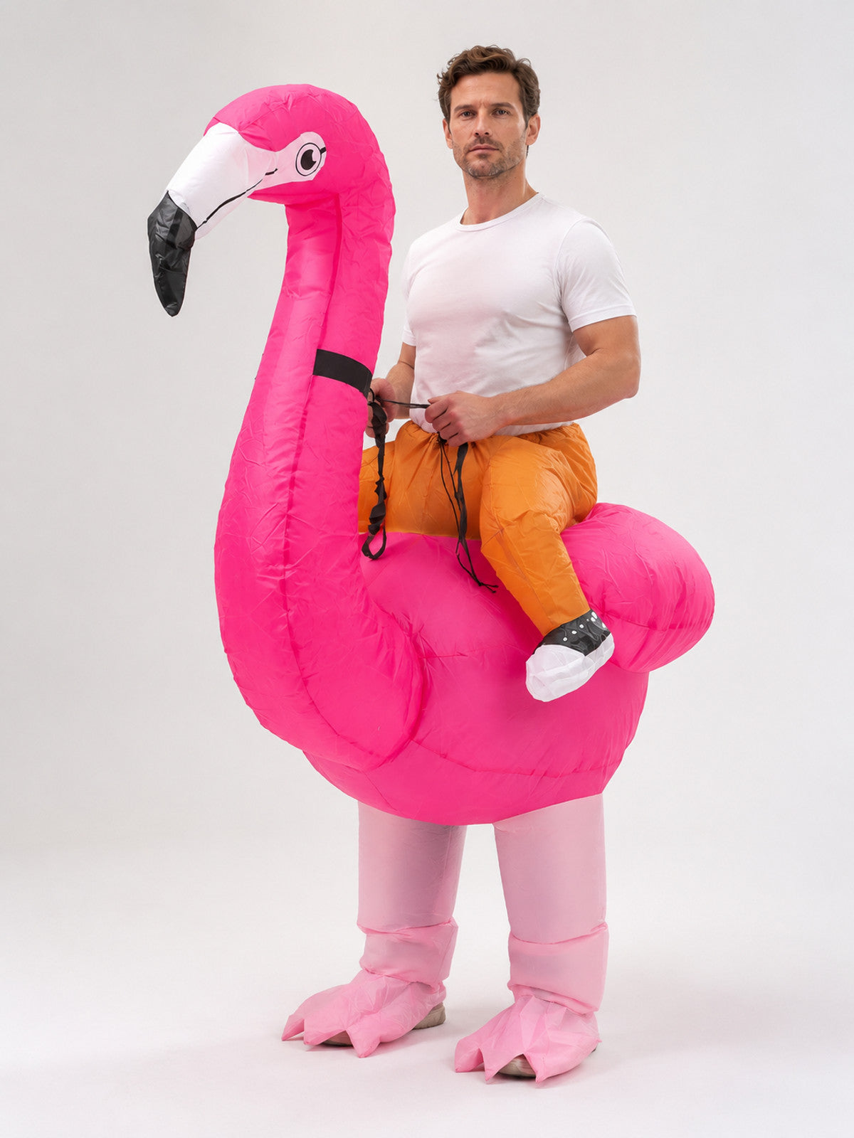 Inflatable Flamingo Costume with Fan main product view