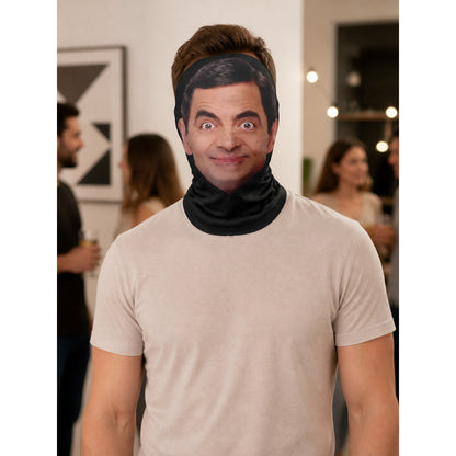 Carnival mask with a face image for Halloween lifestyle view