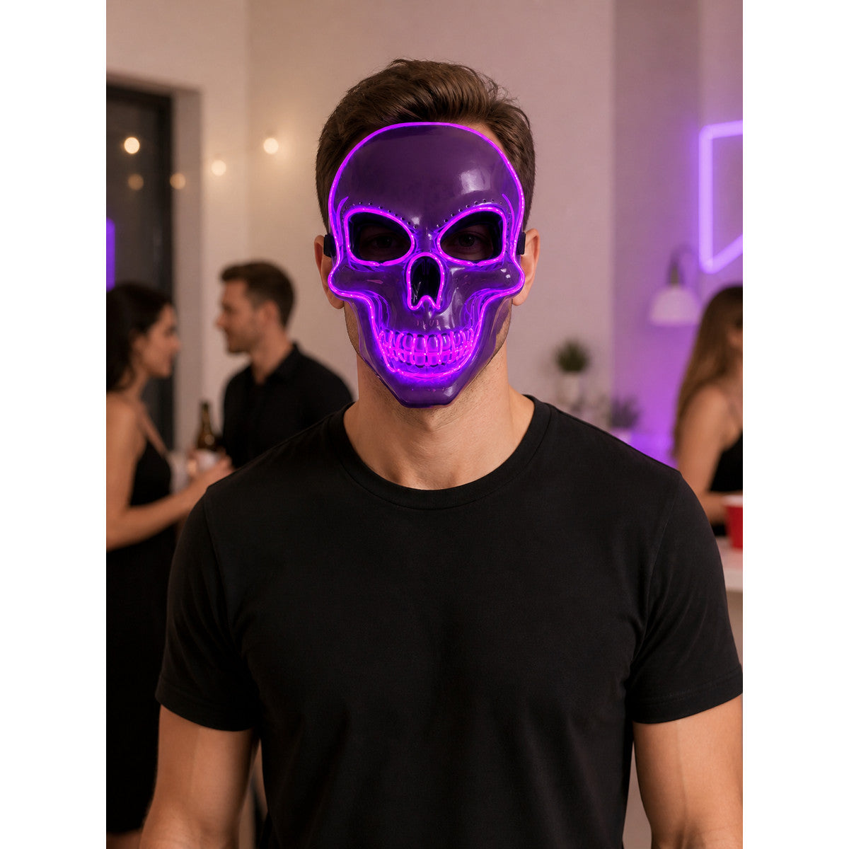 Glowing Halloween Skull Mask lifestyle