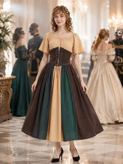 Medieval Dress with Corset and Belt lifestyle view