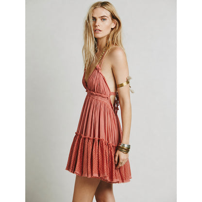 Cotton Boho Open-Back Sundress