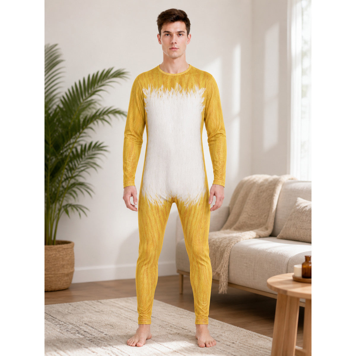 Fox cosplay costume, one-piece jumpsuit lifestyle view