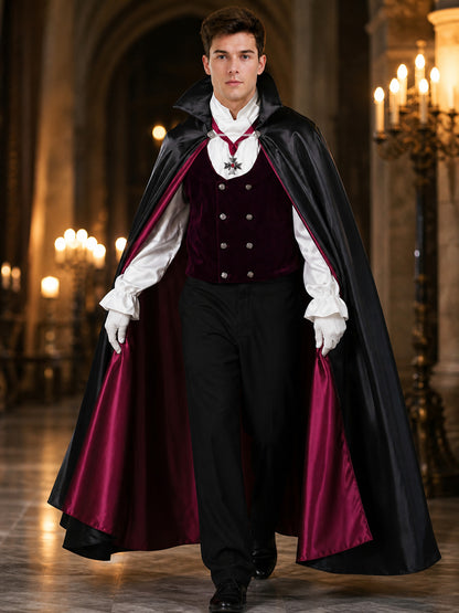Gothic-Style Vampire Costume for Halloween lifestyle view