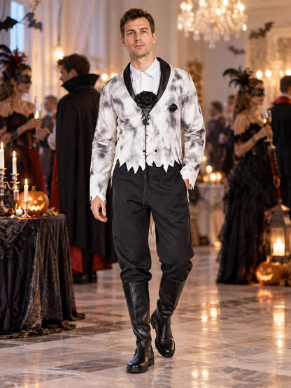 Halloween Carnival Costume with Rose Brooch