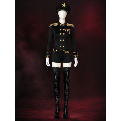Women's Sexy Police Officer Costume Set with Hat and Gloves, Halloween Cosplay lifestyle