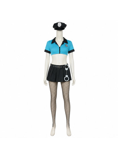 Police Costume with Skirt and Cap for Halloween