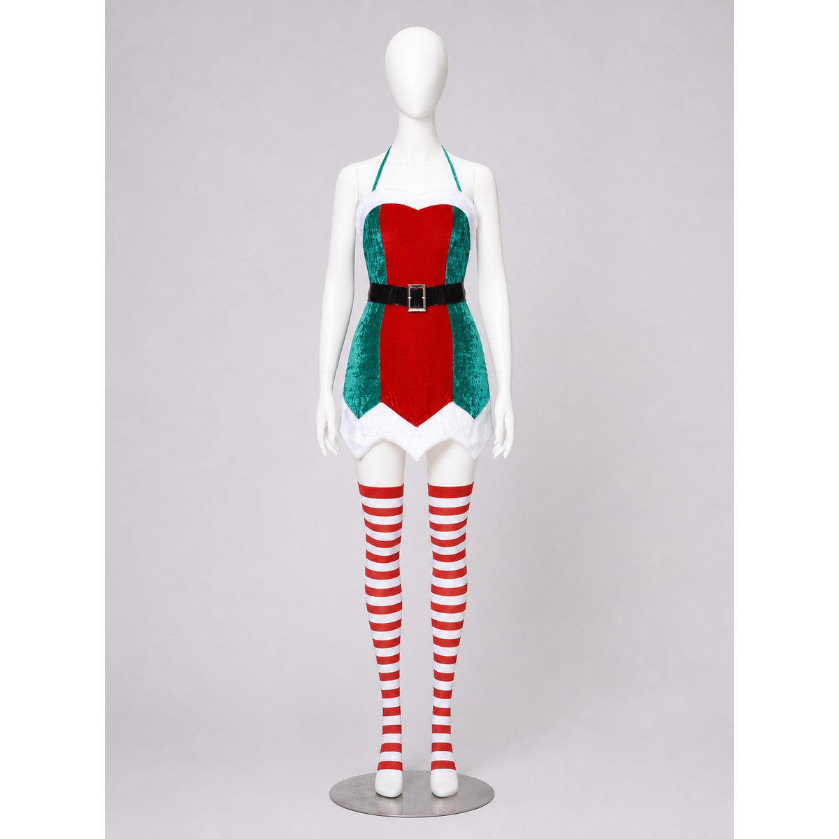 Christmas Carnival Costume with White Trim