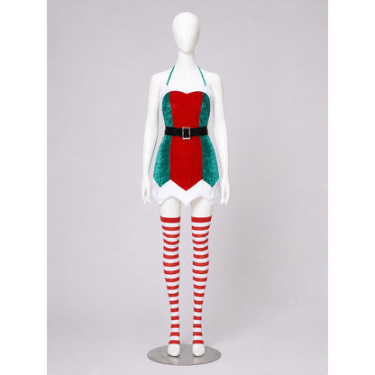 Christmas Carnival Costume with White Trim