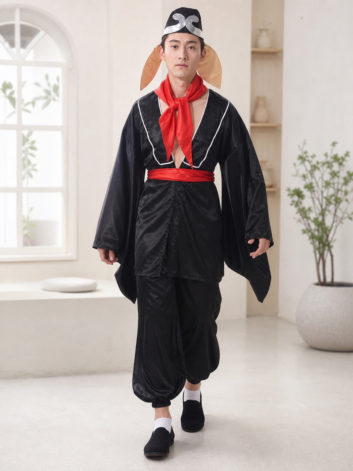 Character Costume with Mask and Pitchfork