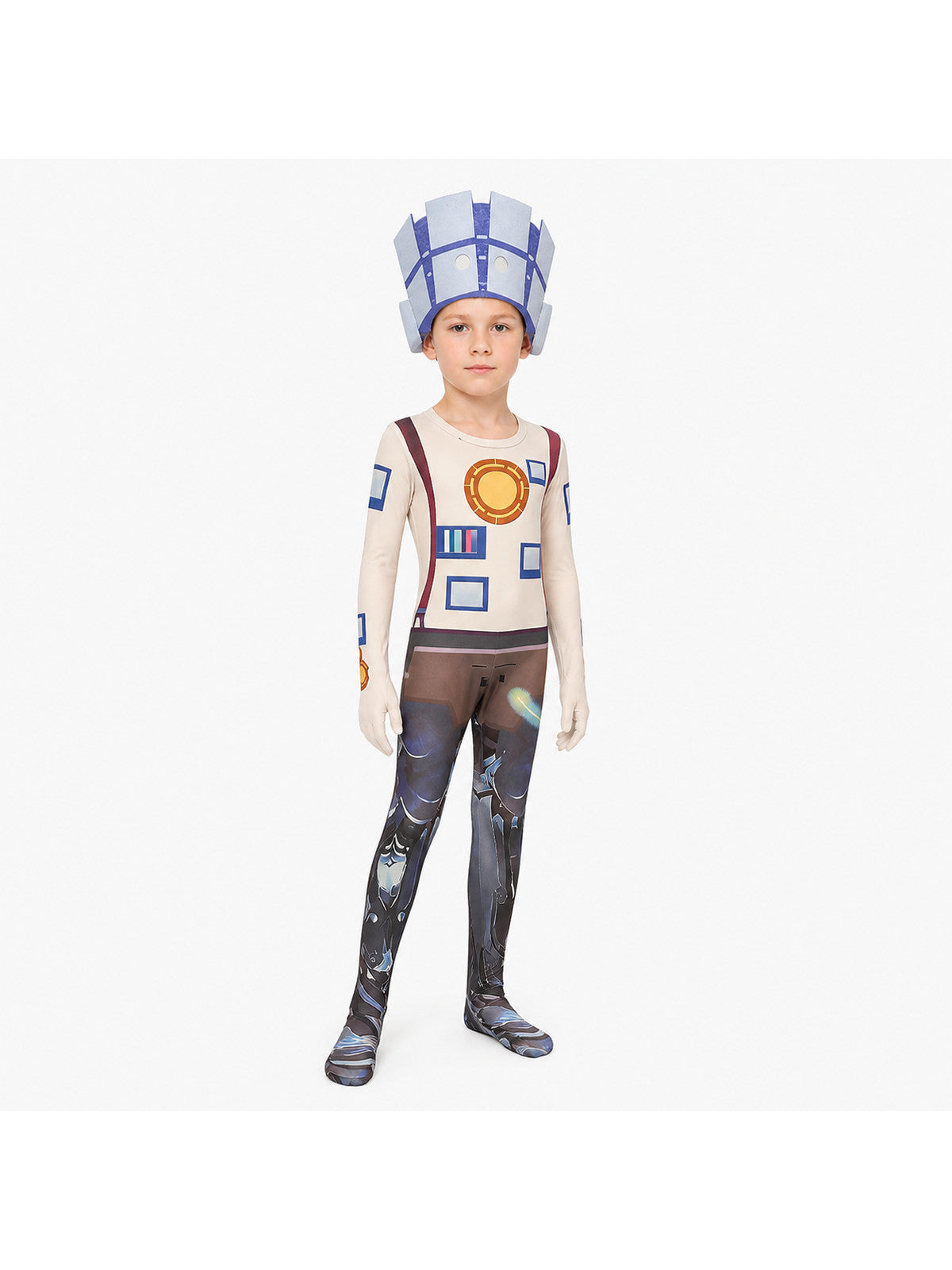 TV Man cosplay jumpsuit with mask Costume Masks detail