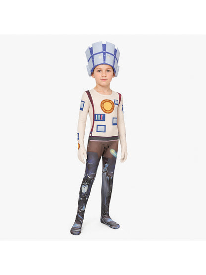 TV Man cosplay jumpsuit with mask Costume Masks detail