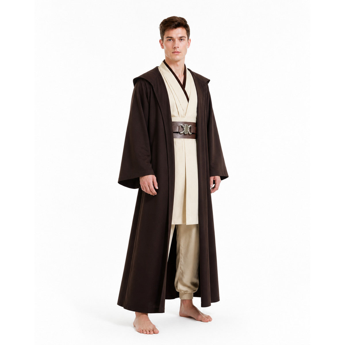 Obi-Wan Jedi Costume with Cloak and Belt for Carnival Costume Capes detail
