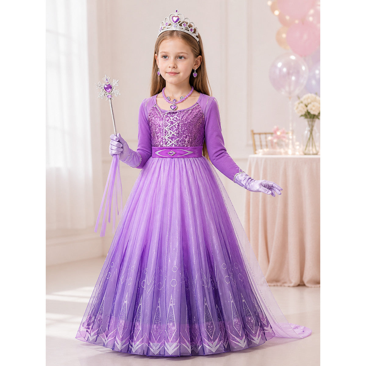 Purple Snow Queen Costume lifestyle view