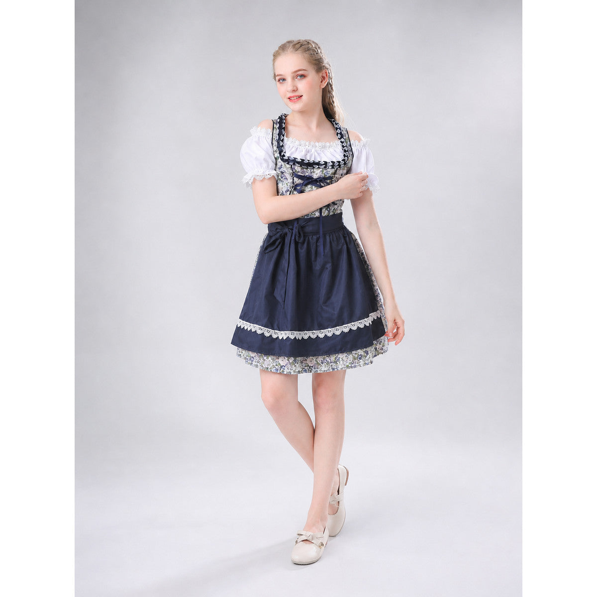 Traditional German-Style Dress with Apron