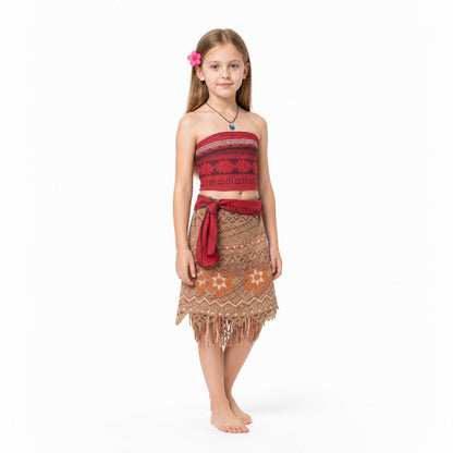 Moana Costume with Skirt and Necklace Costumes detail