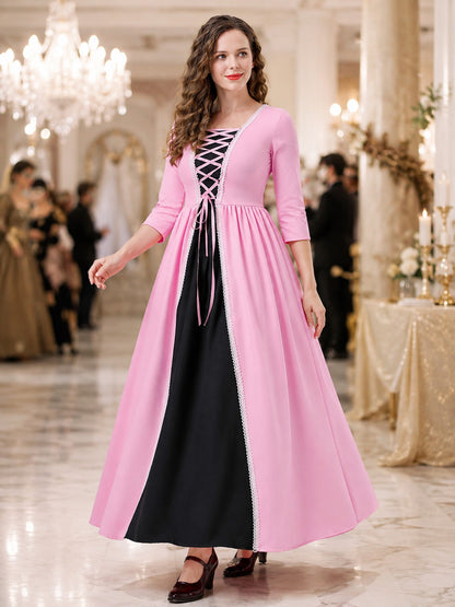 Dress with a Black Insert and Front Lacing lifestyle view