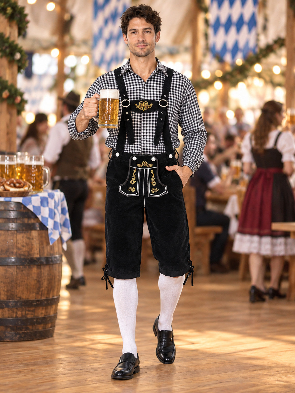 Oktoberfest Costume: Shirt and Suspender Pants