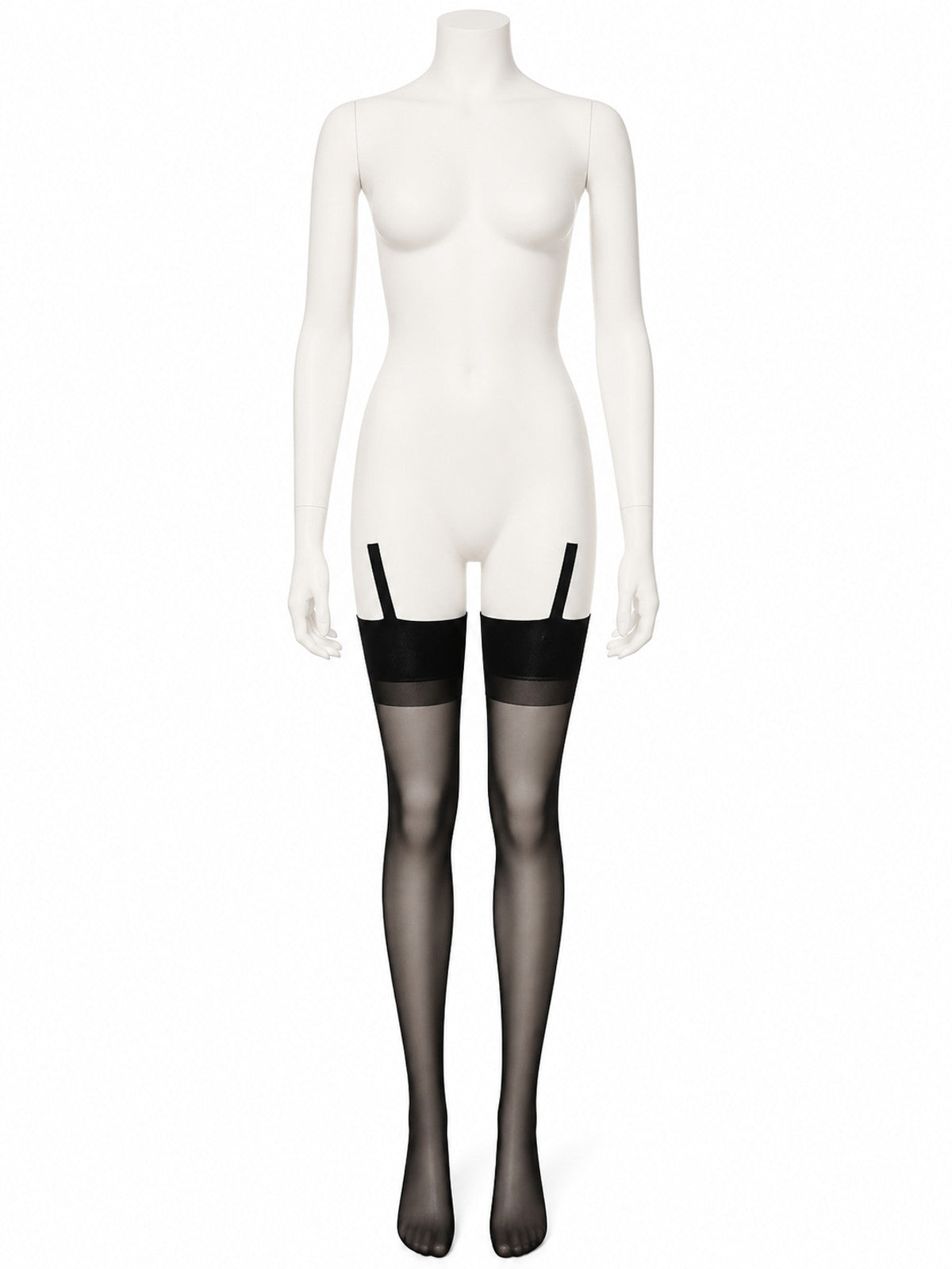 Women's Police Costume Sheer Thigh High Stockings with Garter Belt main product view