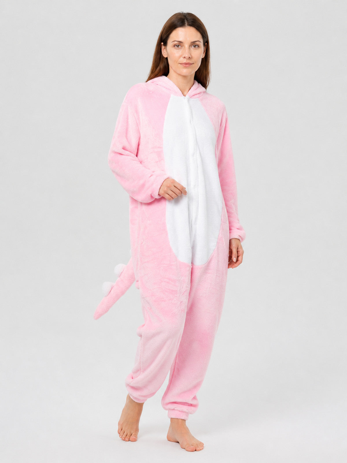 Flannel Hooded Animal Onesie Pajamas product detail