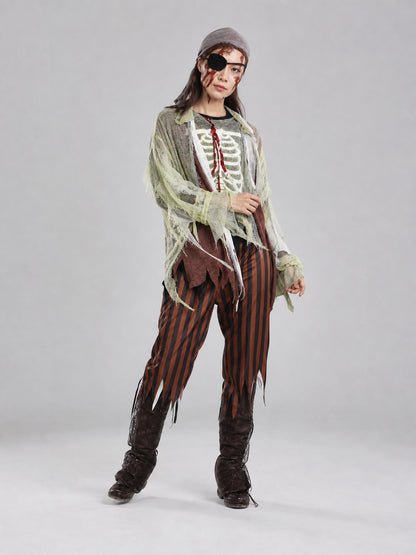 Pirate costume for masquerades and cosplay designed in a rugged pirate style. Costumes detail