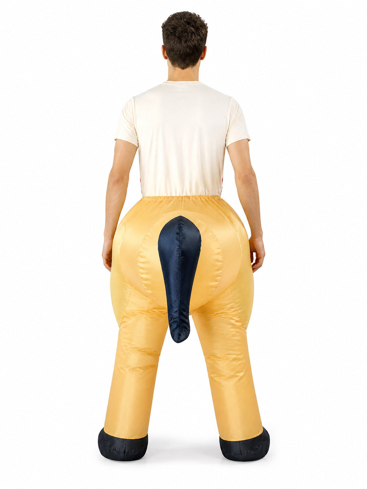 Inflatable Horse Costume, Yellow and Black, One Size back view